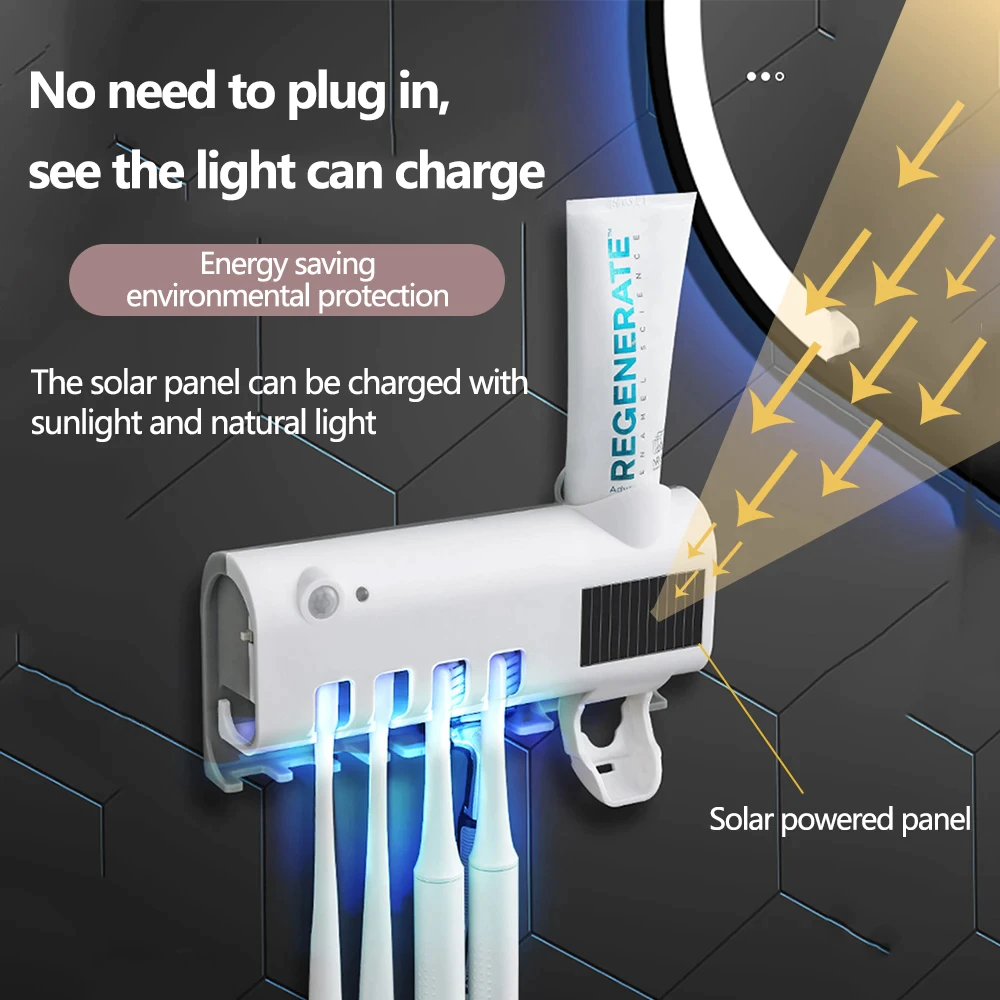 UV Light Sterilizer Toothbrush Holder Cleaner & Automatic