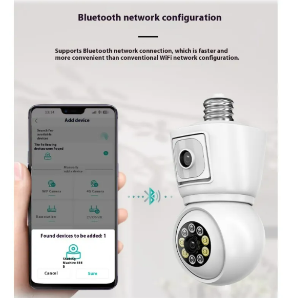 Lamp-Head Surveillance Camera with Mobile Phone Remote Access