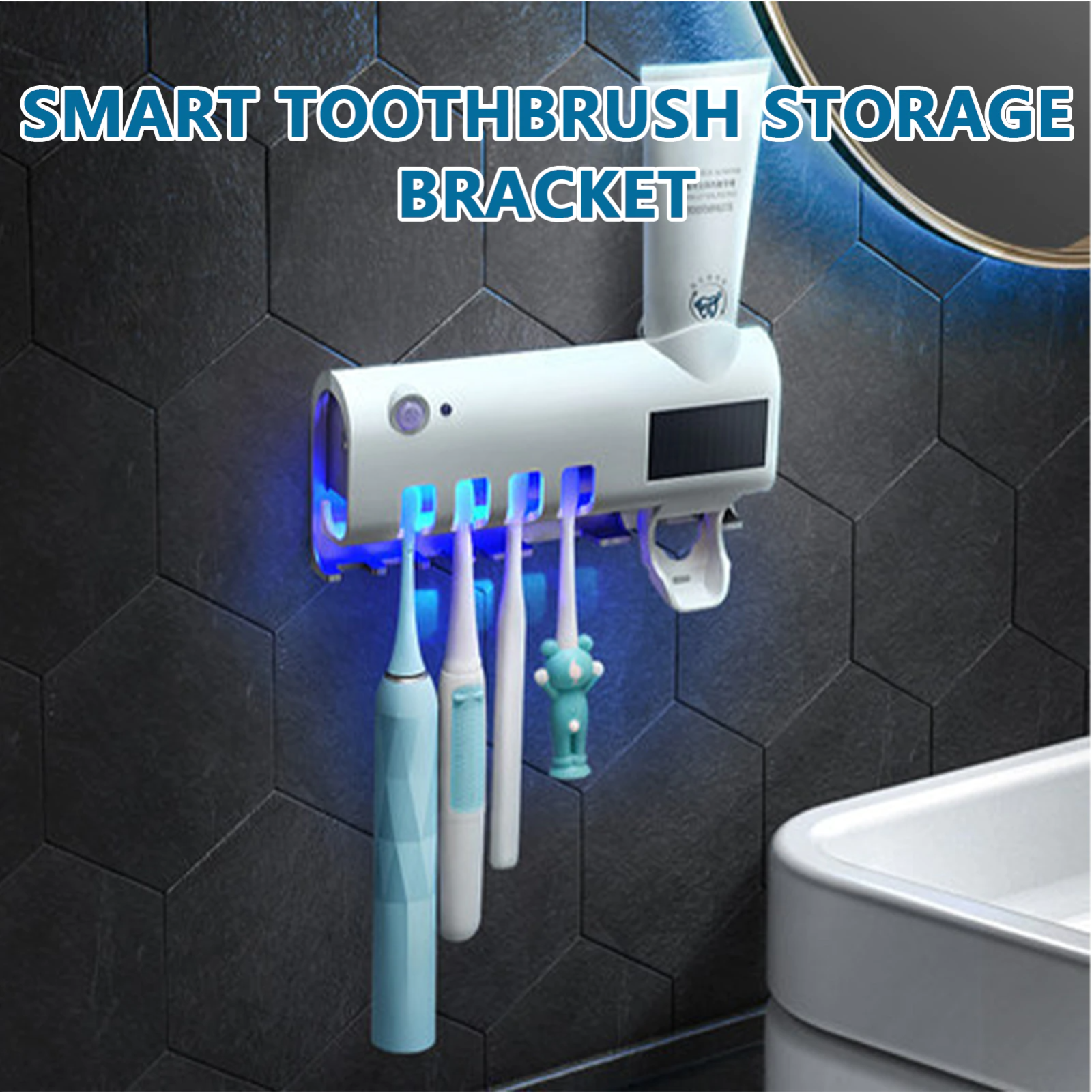 UV Light Sterilizer Toothbrush Holder Cleaner & Automatic